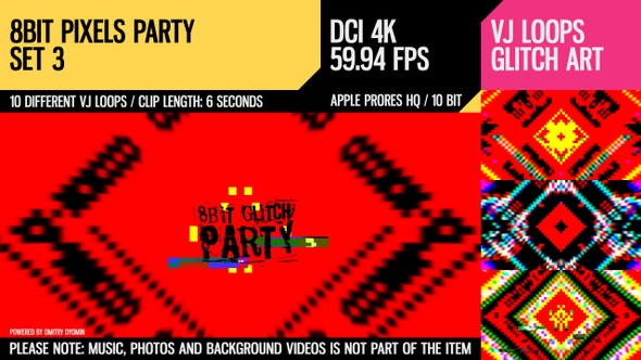 8 Bit Pixels Party (4K Set 3)