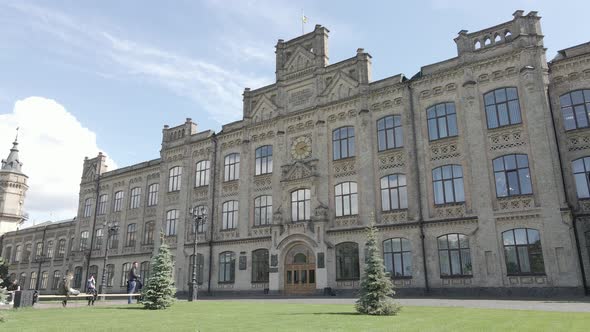 Kyiv. Ukraine. Kyiv Polytechnic Institute. Aerial View. Flat, Gray