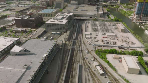 Aerial Overview of Chicago Downtown