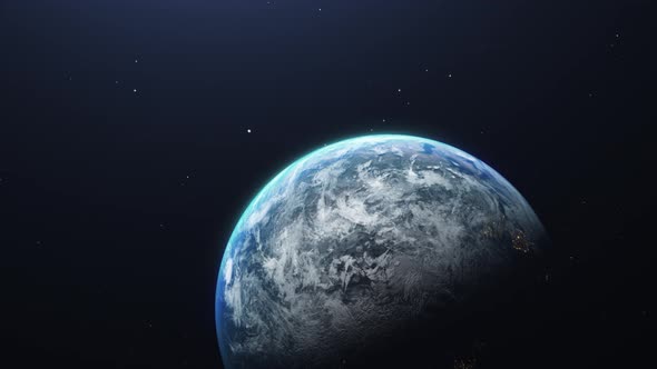 Ultra Realistic Earth In Dark Space V2