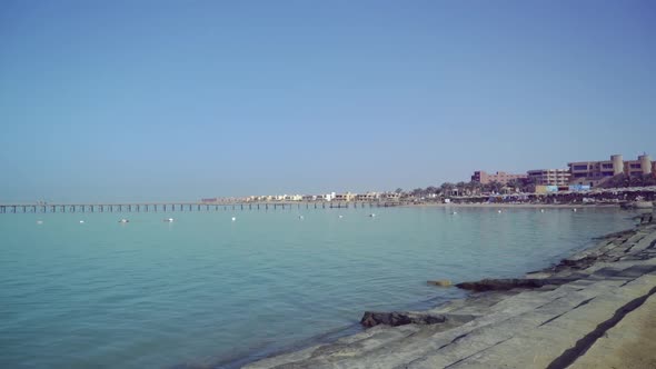 Waterscape and Blue Sky in Sunny Day