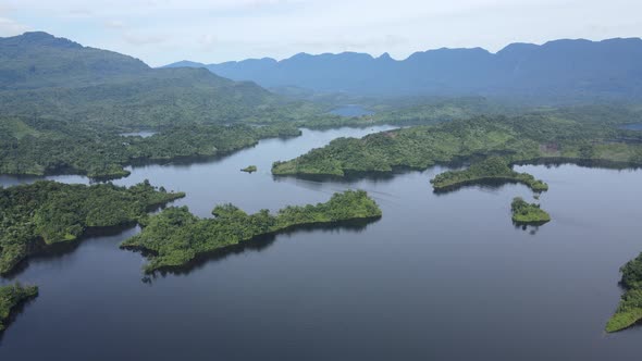 Aerial View of Fjords at New Zealand