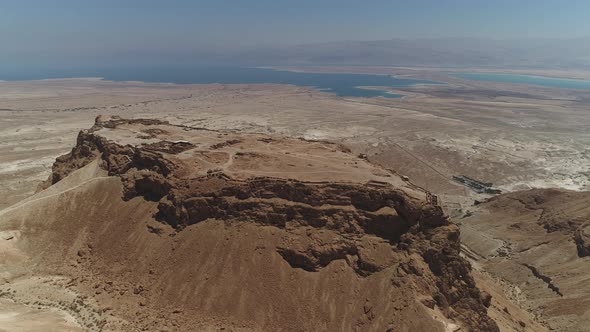 Aerial view showing Masada