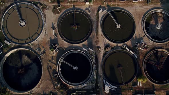 Round Polls in Wastewater Treatment Plant Filtration of Dirty or Sewage Water