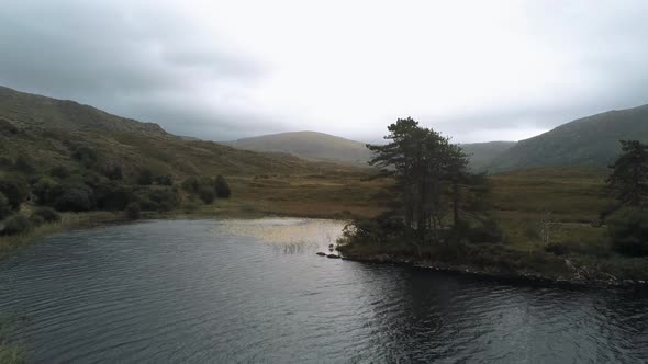 Wonderful Lake at Beara Peninsula – Aerial Drone Footage