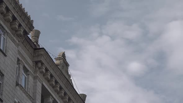 The Sky Over the City. Time Lapse. Kyiv. Ukraine