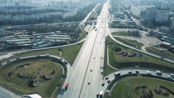 Big Road Roundabout Aerial View