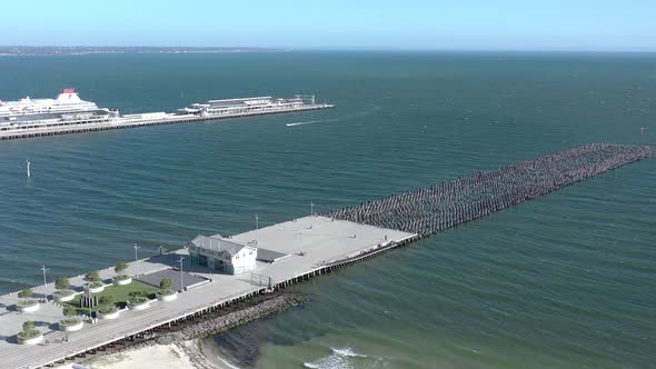 Princes Pier in Port Melbourne Australia Seen From the Air