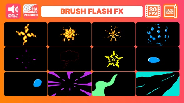 Brush Flash FX Pack | Motion Graphics