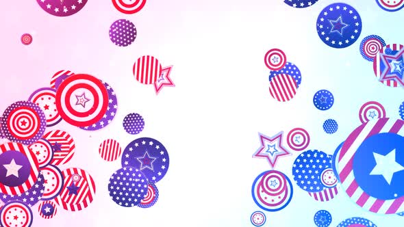 Usa Circles Loop Background