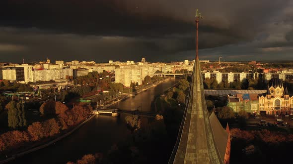 The Cathedral in Kaliningrad before a storm