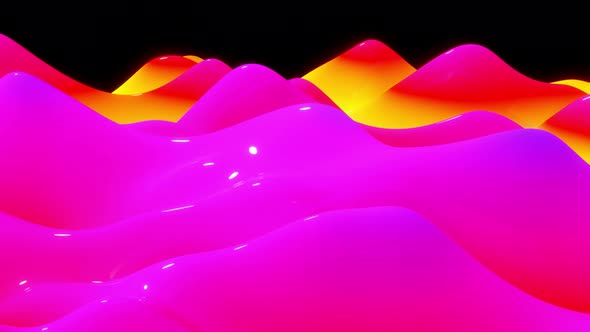 Looped Animation Red Yellow Color Surface