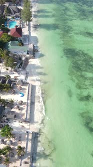 Beach on the Coast of Zanzibar Island Tanzania