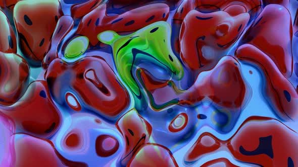 Red Blue Color Oil Liquid Animated Background