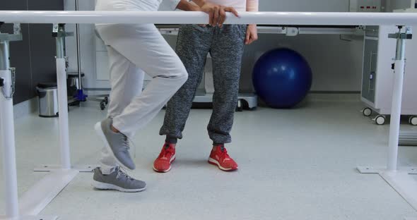 Physiotherapy session at a hospital