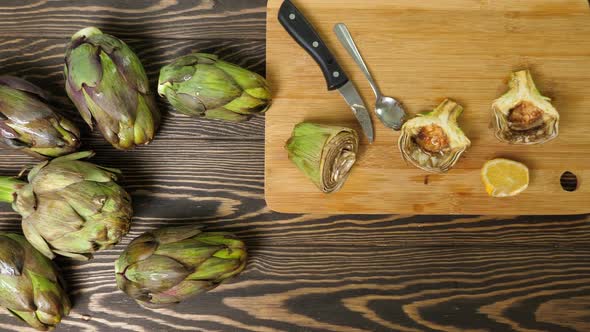 Cleaning Artichokes