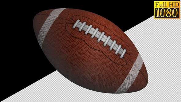 American Football Ball On Alpha Channel Loops Pack V2