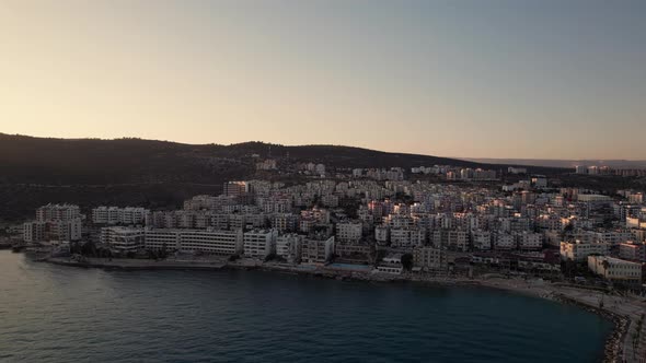 Seaside Town in the Evening