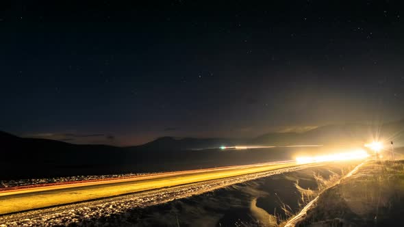 Road Between The Mountains And Stars