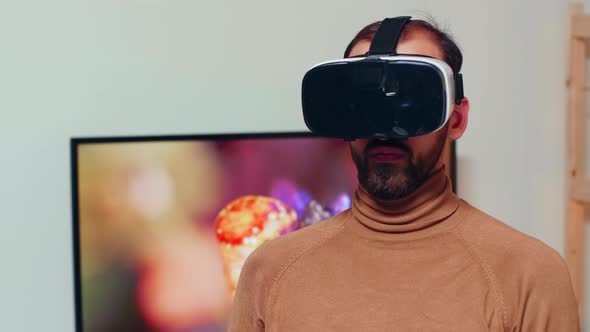 Engineer Wearing Virtual Reality Headset