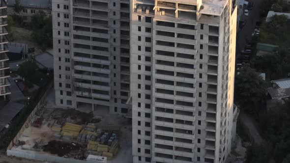 Construction of a residential buildings in the center of Tbilisi city