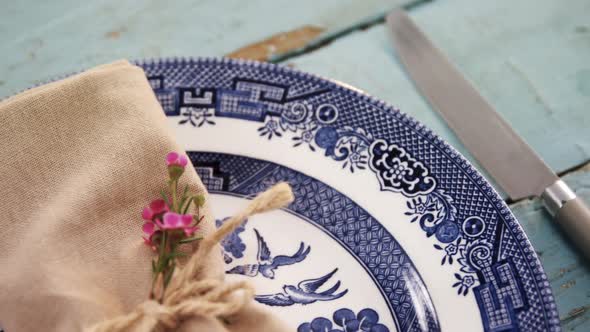 Various cutlery on wooden table 4k