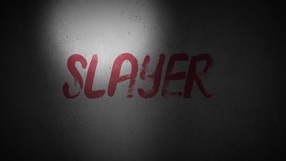 Slayer Word In Darkness White Wall