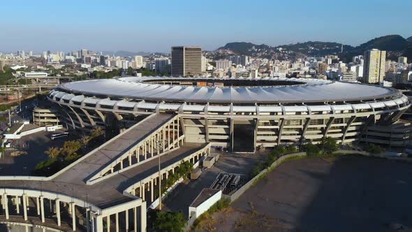 The Maracana Stadium, Estadio Jornalista Mario Filho (Rio De Janeiro, Brazil) Aerial View, Footage