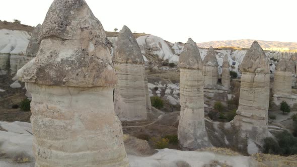 Cappadocia Landscape Aerial View. Turkey. Goreme National Park