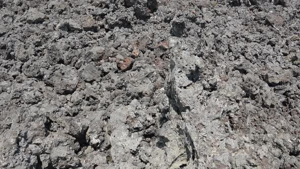 Spongy Porous Broken Basalt Stones