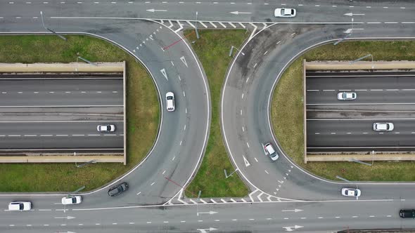 Car Interchange, Russia, Aerial View