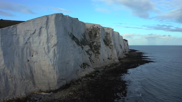 Aerial View of the White Cliffs of Dover Which Face Towards Continental Europe
