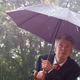 Businessman Sheltering Underneath an Umbrella in the Rain - VideoHive Item for Sale