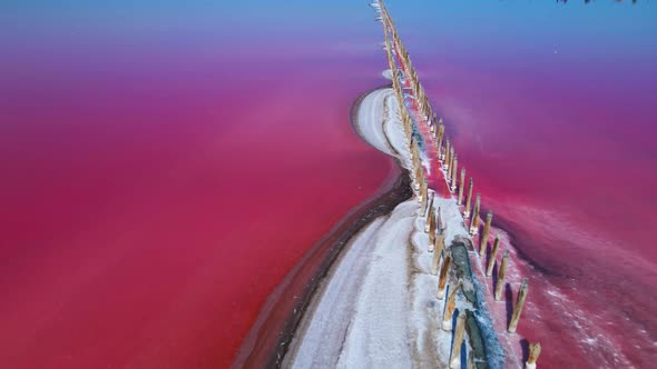 Flying Over Pink Salt Lake