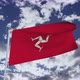 Isle Of Man Flag With Sky 4k - VideoHive Item for Sale