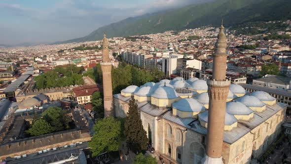 Aerial Bursa Ulucami Minaret