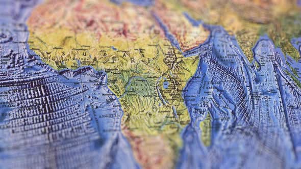 Africa Landscaped Paper Map, Slider Shot