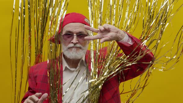 Stylish Elderly Man In Glasses