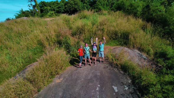 Aerial View of Black Rock Viewpoint in Phuket