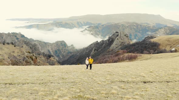 Aerial View of Caucasus Mountains