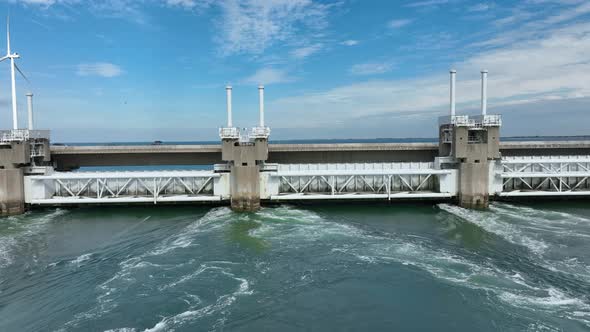 Netherlands Storm Surge Barrier Protecting the Country from High Sea Levels