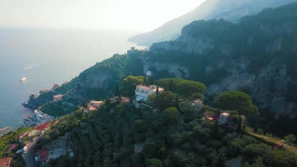 A Romantic Scene at Ravello and Atrani Aerial, Amalfi Coast