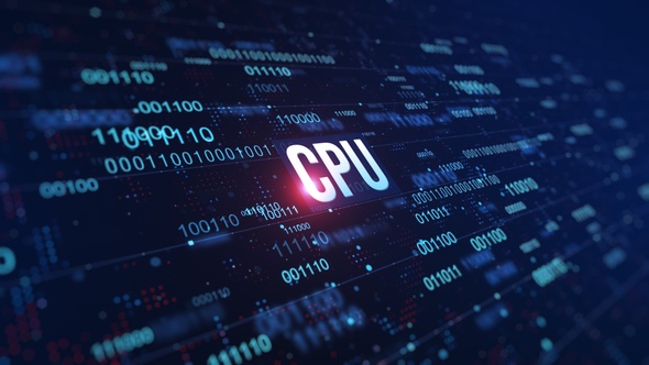 CPU Digital Binary Code Background