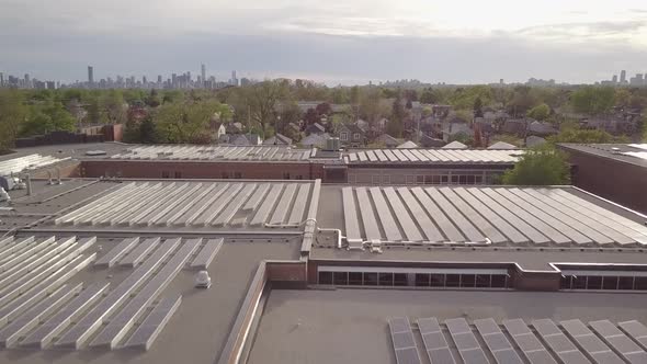 Solar roof of a school