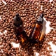 Pine nuts oil.Oil in glass brown bottles and pine nuts on a white background - VideoHive Item for Sale