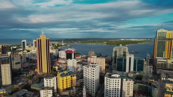 aerial view of the haven of peace, city of Dar es Salaam