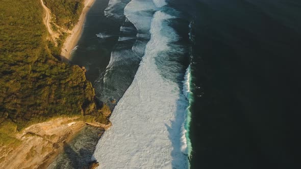 Rocky Coastline on the Island of Bali