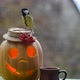 Halloween Pumpkins Are Here, Eyes Are Burning and Birds Are Flying. Close-up, Selective Focus - VideoHive Item for Sale