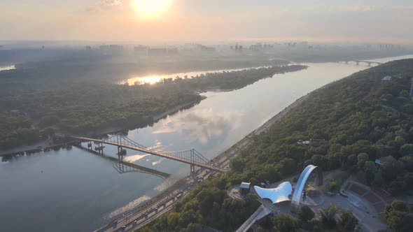 Kyiv, Ukraine Aerial View of the City, Kiev