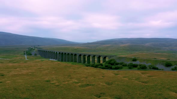 Ribblehead Viaduct Yorkshire Dales Aerial Drone Sc04